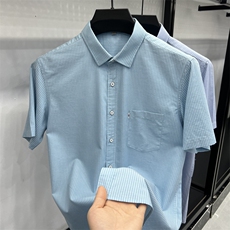 FN824827牛津纺男士纯棉竖条纹商务休闲衬衫手拍图大货主推，男装衬衫，钱塘207-1