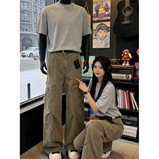 t001白12.5彩+1单装+1夏季百搭男女中性纯色圆领短袖T恤可二开230，男装T恤，电商C310