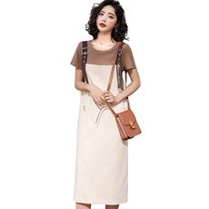 套装女连衣裙2023新款夏装流行女装韩版夏季牛仔背带裙裙子两件套，女装套装/套裙，慧尚依恋