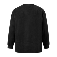 美式高街千鸟格子长袖T恤男女亨利V领英伦雅痞休闲宽松长袖打底衫，男装T恤，电商A443