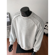 圆领卫衣男春秋cleanfit潮牌美式衣服宽松正肩25XW99621特批25，男装卫衣，电商A042