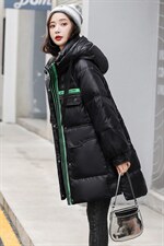 时尚保暖长款羽绒服女修身显瘦冬季外套，女装羽绒服，千千佰惠