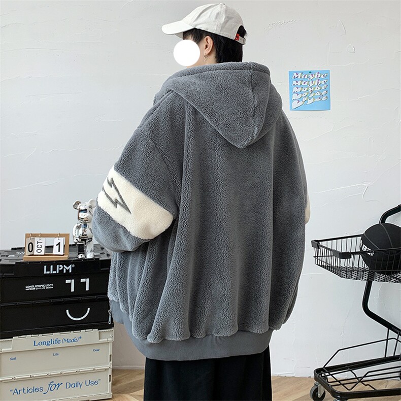 冬款加绒加厚棉衣绒里羊羔绒宽松休闲连帽外套男920-P110控价158,男装棉衣,电商A441-1