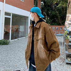 牛仔外套男韩版潮流2023秋冬季新款ins宽松百搭帅气夹克W4102-P68，男装大码男装，星座412-2