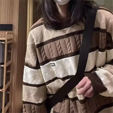 2313-P50美式复古高级感毛衣男春秋款加厚休闲针织衫慵懒风，男装针织衫/毛衣，电商B323A