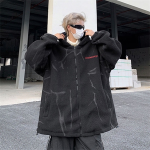 中性羊羔毛外套夹克宽松青年情侣棉衣M0807-P83图片