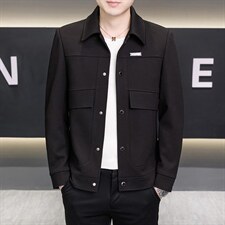 春季夹克男高品质翻领外套型男商务休闲百搭青年外套男N2610-P87，男装夹克，星座310B-3