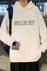 WY2229-P35纯棉连帽卫衣男大码运动帽衫宽松薄外套男，男装卫衣，电商A040