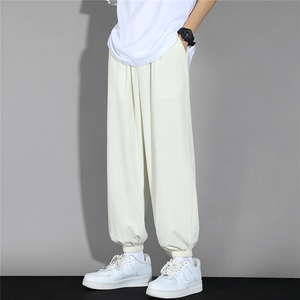白底 23新款夏季时尚百搭垂感休闲美式束脚裤子KZF135P35控58图片
