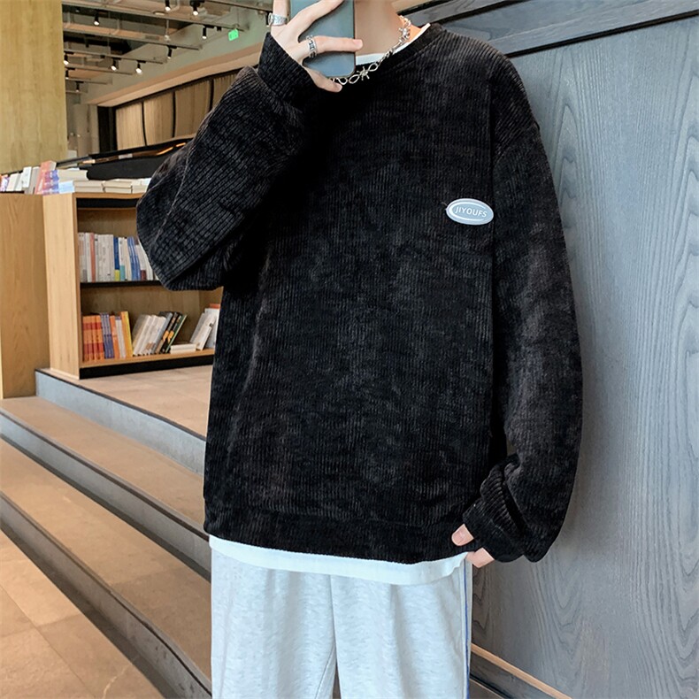 卫衣男韩版潮流宽松圆领打底衫ins港风纯色学生上衣W1509-P32,男装卫衣,星座512-4