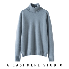 2025秋冬百搭时尚简约加厚高翻领羊绒衫，女装羊绒衫，戎禾素