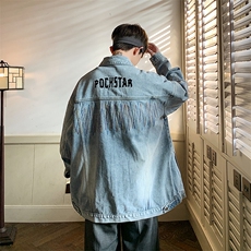 2023水洗做旧牛仔外套男春季美式复古潮牌工装夹克上衣JK965-P78，男装夹克，星座1103-3