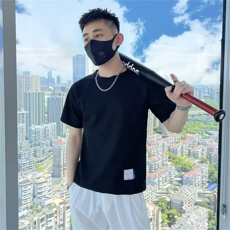 夏季新款男女装时尚短袖宽松潮纯色T恤情侣简约修身潮牌T恤上衣,男装T恤,星座1013
