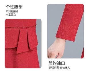 2025新款精品婚礼连衣裙庆结婚喜庆喜婆婆高端气质款A字裙子图片