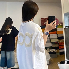万针全刺绣工艺抖音得物高品质260克重磅纯棉双纱美式高街短袖T恤，男装T恤，电商A486-1