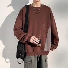 秋季现货套头宽松卫衣男圆领长袖打底衫DSA157B-W6497-特P38，男装卫衣，电商A157B
