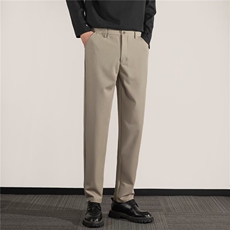 裤子男款秋冬季宽松直筒西装裤套装休闲长裤垂感商务西裤KA6，男装西裤，星座1116A-2（原606A-1）