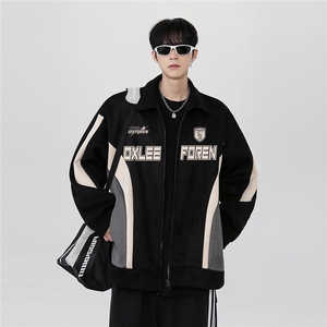 2025美式复古外套男春夏鹿皮绒翻领夹克上衣jk308-p68