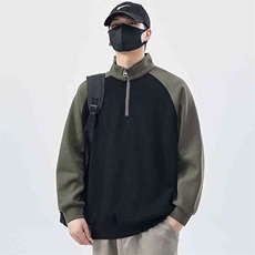 休闲半高领拉链卫衣男秋冬季新款加绒常规套头无品牌春秋冬修身型，男装卫衣，星座506A