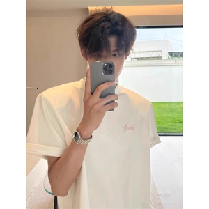 可设48小时发货 支持抖音得物来样二开230克重磅美式短袖t恤MT413图片