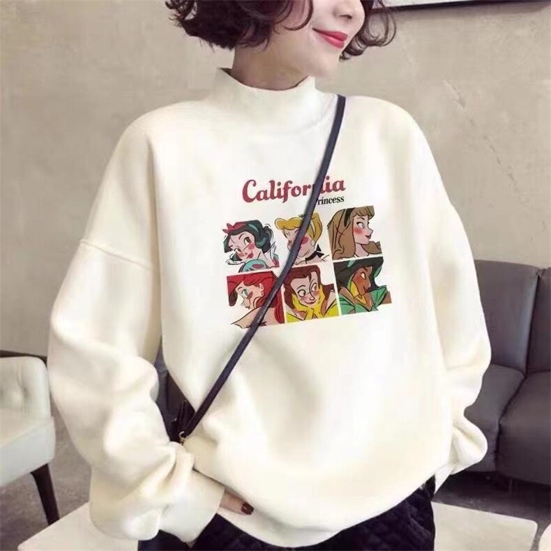 2021冬装新款韩版加绒加厚卫衣，女装卫衣/绒衫，依露奇