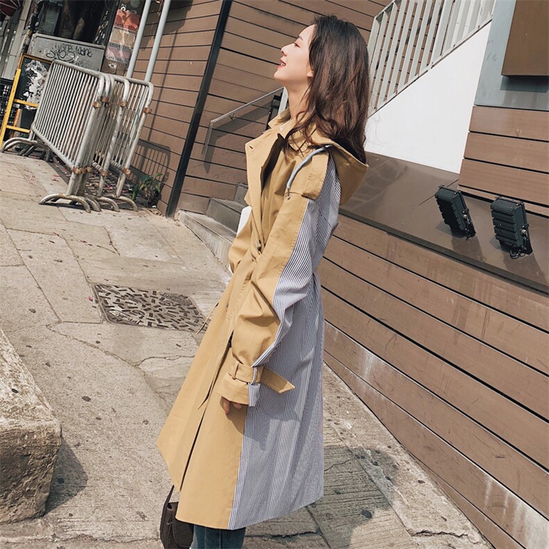 8511B-89072021春季新款中长款风衣，女装风衣，惟卡贝娜