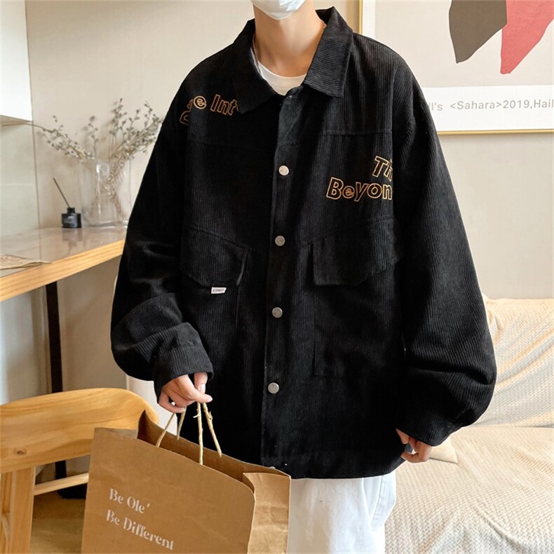 春秋季百搭休闲宽松灯芯绒夹克男士JK152-P60,男装夹克,星座1204