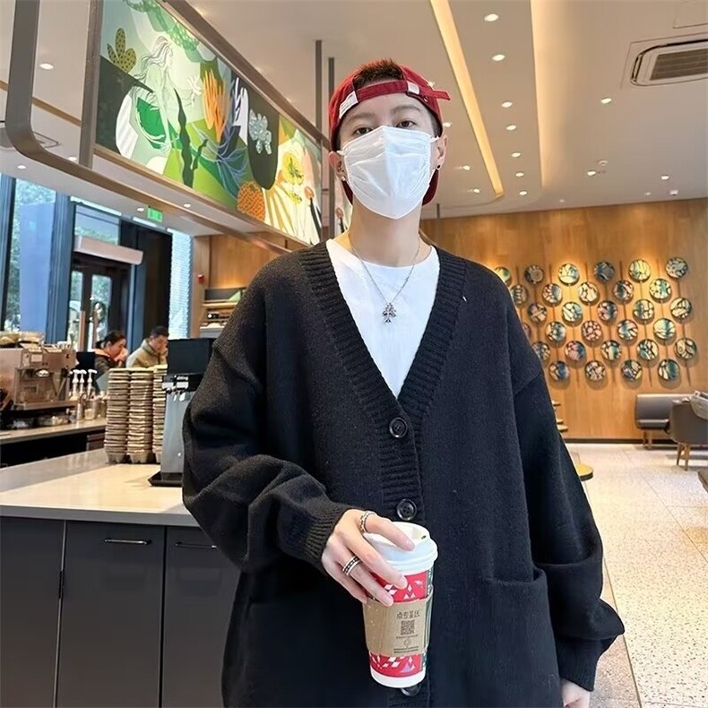 秋冬新款V领羊绒开衫女减龄时尚气质百搭带兜羊毛衫M333-P53,男装针织衫/毛衣,星座1109-3