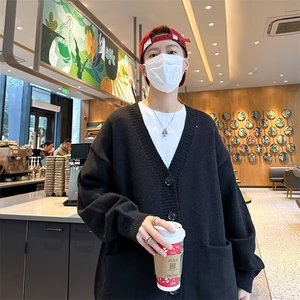 秋冬新款V领羊绒开衫女减龄时尚气质百搭带兜羊毛衫M333-P53图片