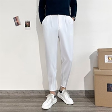 束脚西裤男秋款九分休闲裤痞帅宽松小脚哈伦轻熟裤潮流K24-P45，男装休闲裤，星座1116A-2（原606A-1）