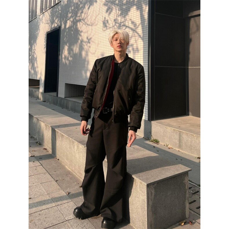 【有货】XZ267CC-特P95防水红内飞行夹克棉服男高级感棒球服外套,男装夹克,星座1007（原301D）