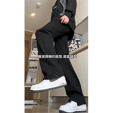 W10690-P21特批网图现货黑色牛仔裤美式高街vibe修身微喇长裤，男装牛仔裤，星座1608