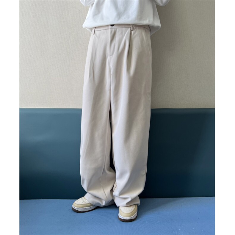 男士直通休闲裤纯色百搭呢料西裤显瘦直通裤子潮,男装西裤,星座510-1