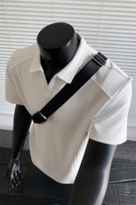 主推重磅POLO衫夏季短袖翻领半袖上衣cleanfit正肩t恤衫S419特28，男装Polo衫，电商A233-1