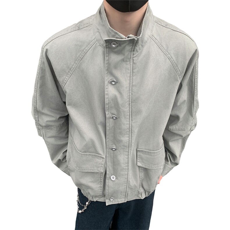 美式飞行员夹克cleanfit短宽复古工装立领外套3628-P88控138,男装夹克,电商B295