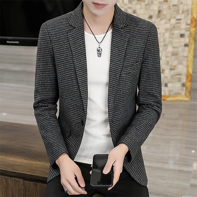 XZ8596P85新款男士西服小西装韩版时尚格子休闲西服外套西装男,男装西服,星座510A-2