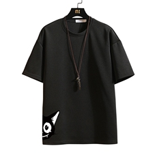 TK28035-P25春夏季七分袖t恤男大码五分袖男短袖中袖砖墙挂拍，男装T恤，电商A040A