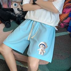 HD74233-P22华夫格短裤男大码宽松五分裤男直筒中裤，男装休闲裤，电商A040