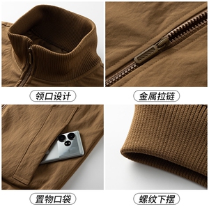 男士夹克新款立领夹克男飞行服W108P70图片