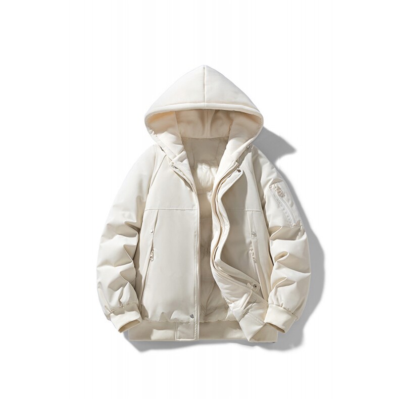 !潮流冬季连帽拉链加绒加厚棉衣情侣撞色棉服外套 MY5567-P78图片