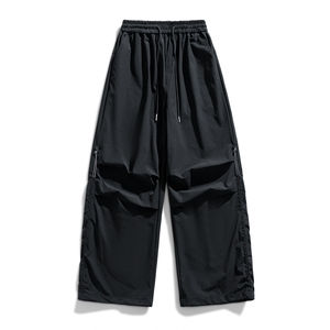春季新款男女同款伞兵裤直筒弯刀休闲裤DSA157B-K2603-TP38图片