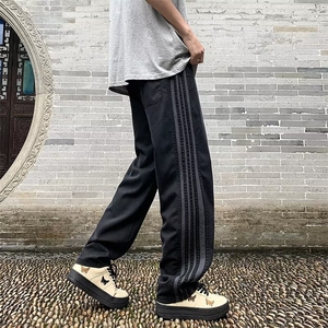 休闲裤男士韩版潮流高街帅气拼色条纹2024夏季ins长裤K5353-P40图片
