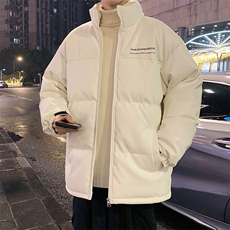 港风潮牌新款亮皮防水立领棉服潮流保暖棉衣M083S-P100控139，男装棉衣，星座717
