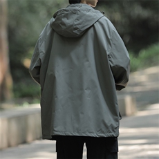 新款连帽冲锋衣夹克男山系户外潮流宽松休闲外套JK2306-P68，男装夹克，星座717