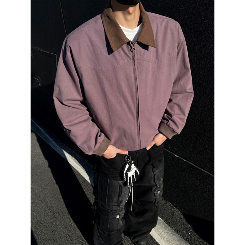 美式工装夹克水洗帆布翻领外套男xh90-特p80,男装夹克,电商B367