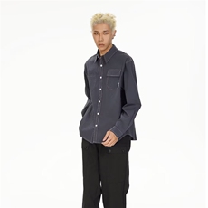 长袖衬衫男秋简约时尚男生衫衣日常休闲合体内搭款上衣LSC54P56，男装衬衫，星座1013-5