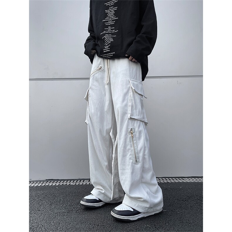 01秋季美式高街宽松多口袋工装裤灯芯绒直筒裤XZ211-1-K2206-P60,男装工装外套,星座211-1