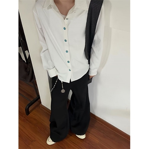 1506/QS4200/P55外贸工厂男装 秋季抗皱免烫纯色长袖衬衫图片