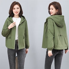 时尚保暖连帽棉服女短款宽松显瘦加绒外套冬季新款韩版百搭上衣，女装棉衣/棉服，依恋蒂丝