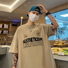 量大优供视频220克美式短袖t恤T2308得物直播有280克品质，男装T恤，电商A486